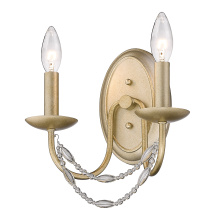 Golden 7644-2W GA - Golden Lighting Mirabella 2-light Wall Sconce in Golden Aura